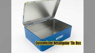 Customized Durable Rectangular Metal Storage Tin with Lid Steel Canister for Cookies, Snacks, Kitche